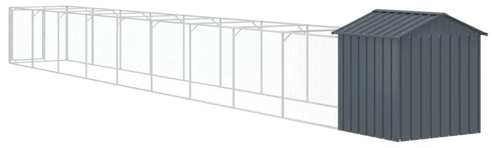 Casota para cães com telhado aço galvanizado antracite