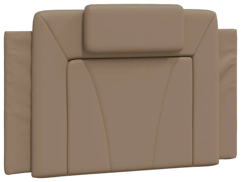 Cama com colchão 90x190 cm couro artificial cappuccino