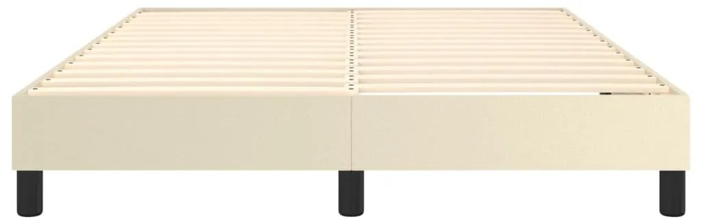 Estrutura de cama 140x190 cm couro artificial cor creme