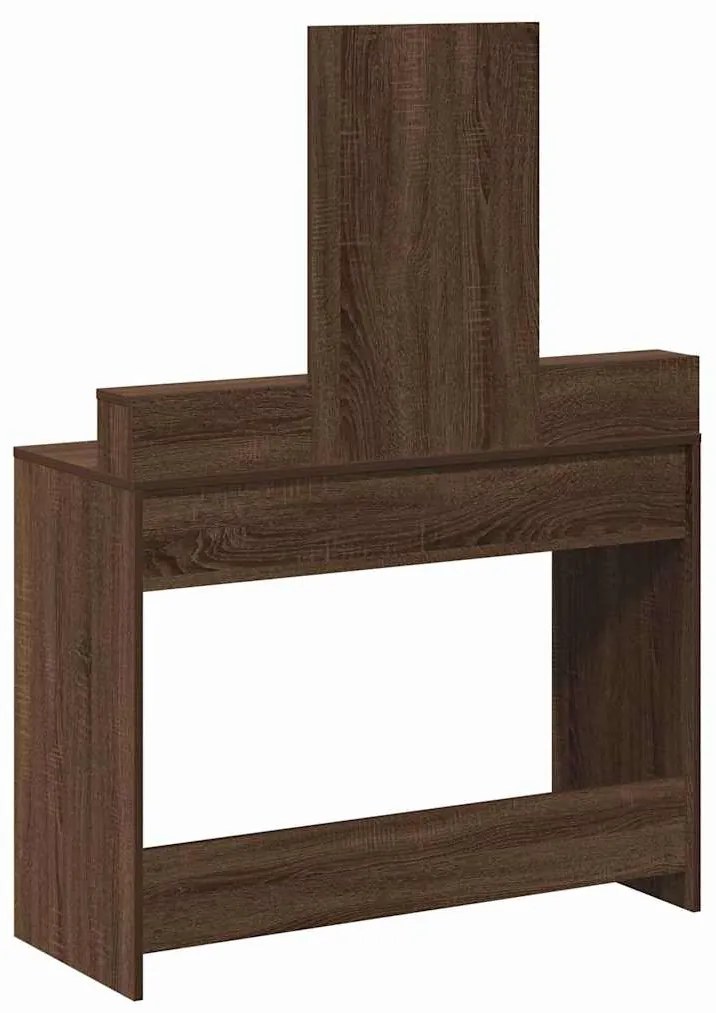 Mesa de Maquilhagem com Gavetas Castanho Carvalho 100x41x140 cm