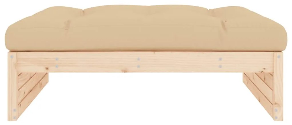 Apoio de pés para jardim 120x80 cm pinho maciço