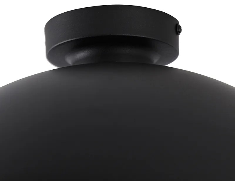 Candeeiro de teto preto com dourado 42 cm ajustável - Magnax