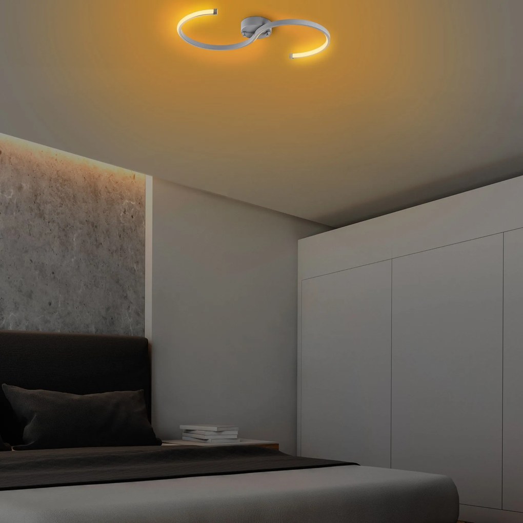 Lustre Es – Cinzento – 25x51x5 cm