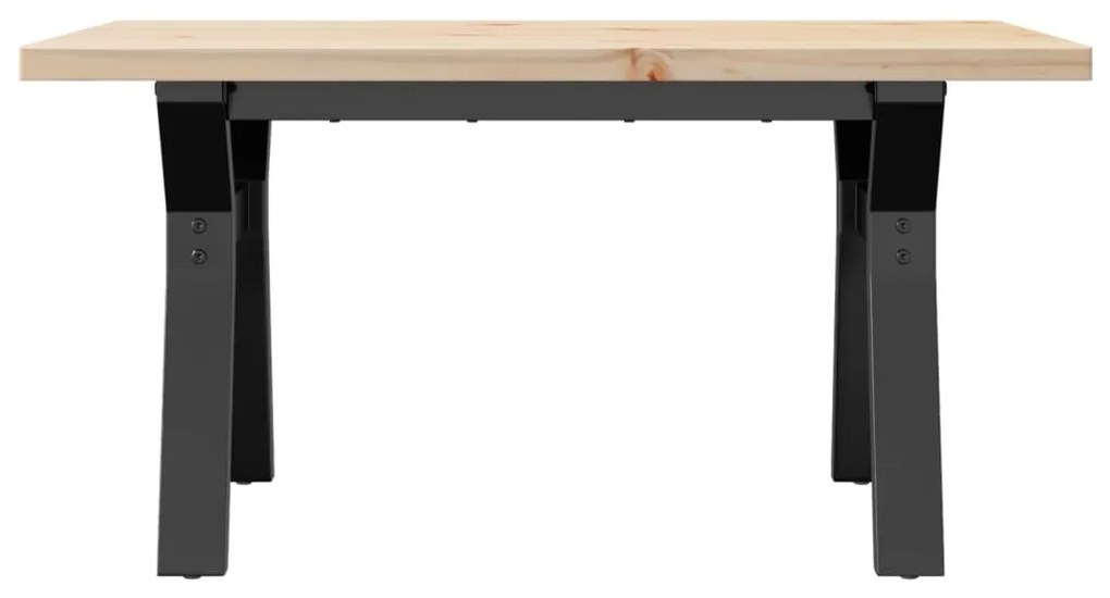 Mesa de centro estrutura em Y 80x50x40,5 cm pinho/aço