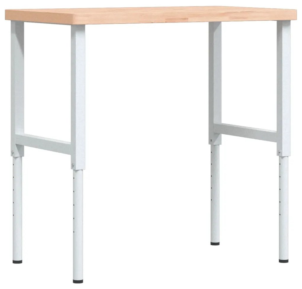 Bancada retangular 100x60x(73-99,5) cm madeira de faia maciça