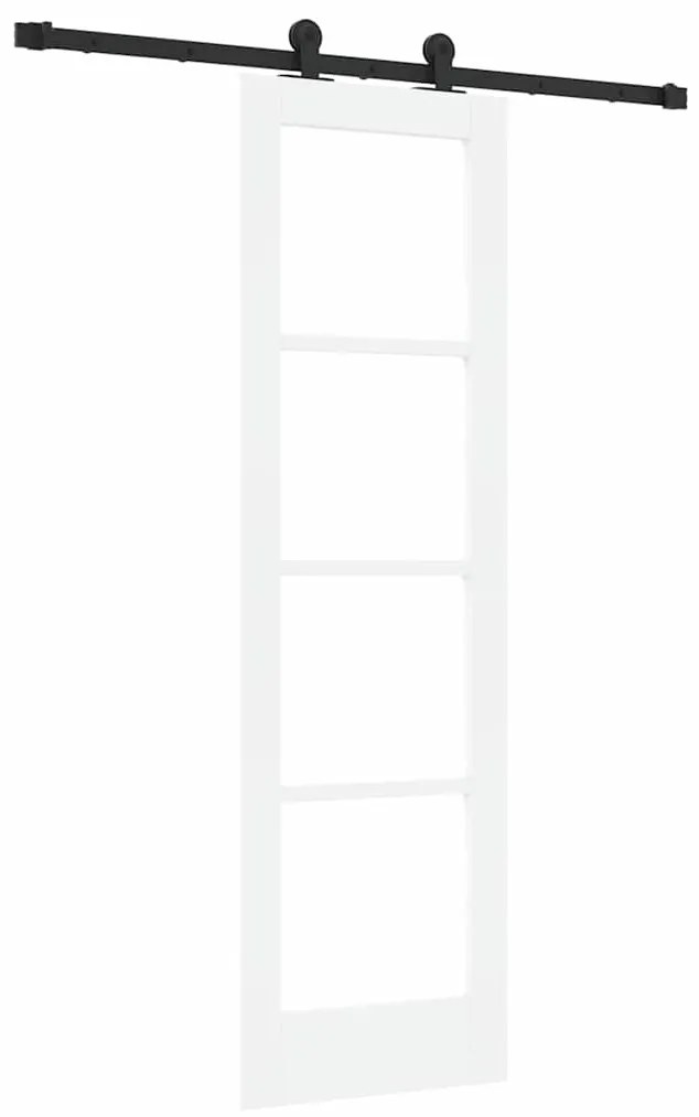 Porta Deslizante vidaXL com Conjunto de Ferragens "ORKDAL" Branca 61x1