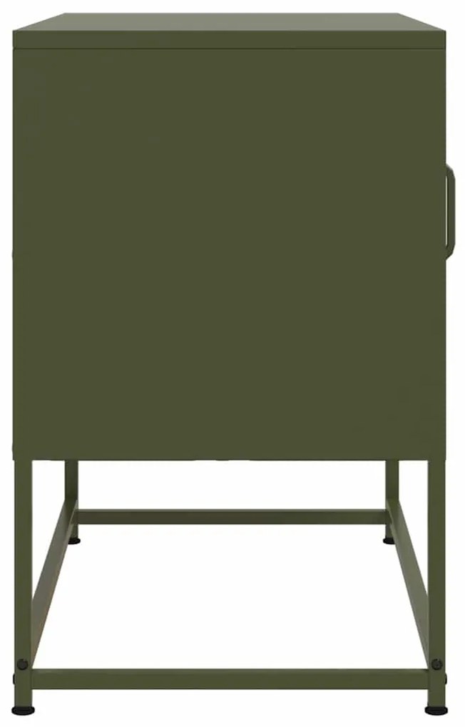 Móvel de TV 68x39x60,5 cm aço verde azeitona