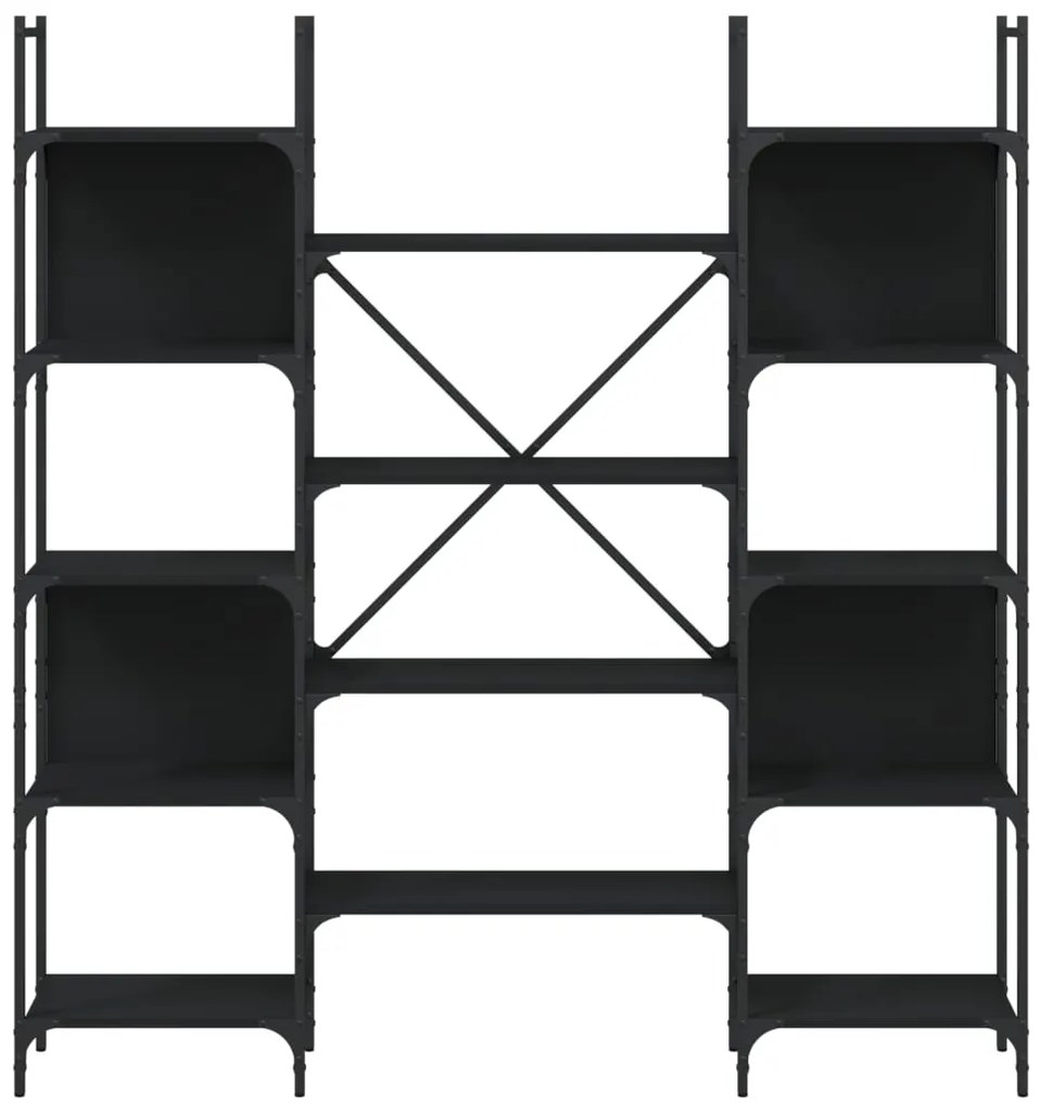 Estante 155,5x24x166,5 cm derivados de madeira preto