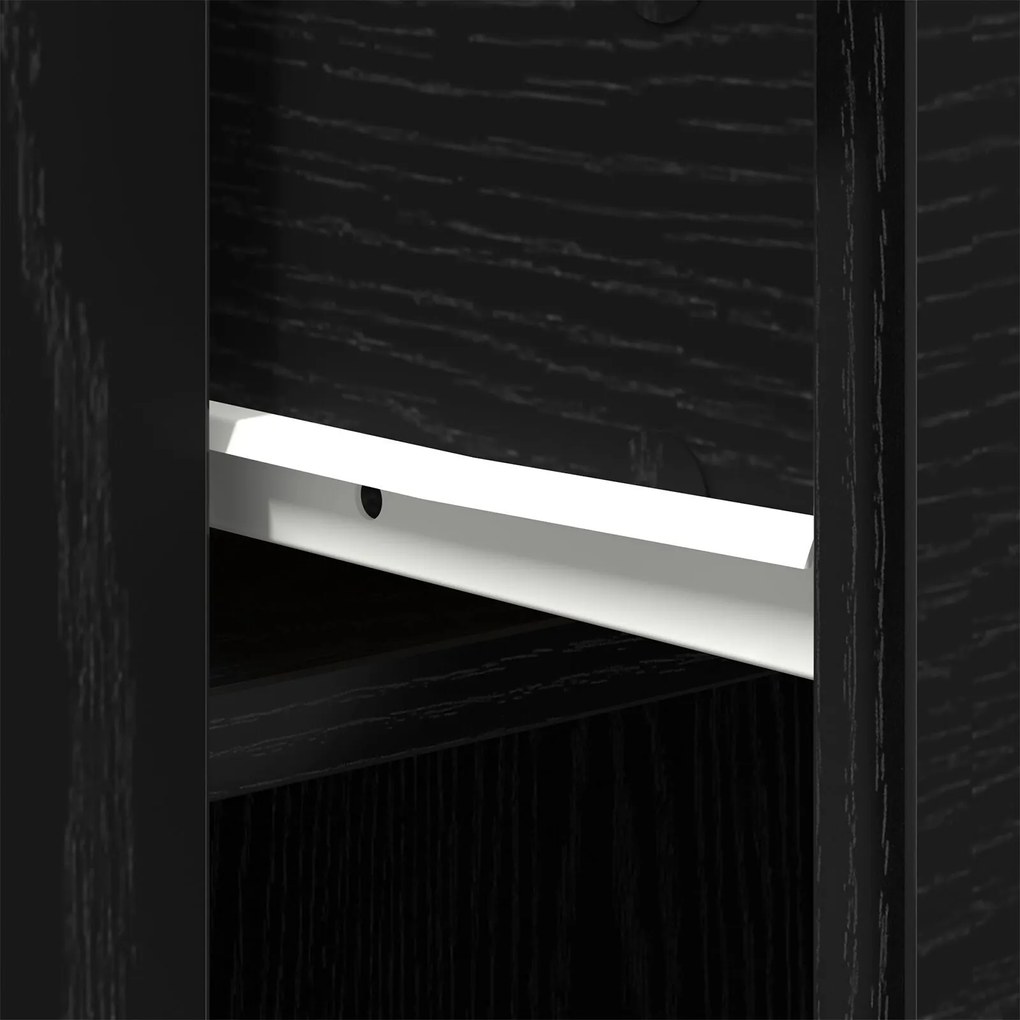 Mesa vidaXL Preta Carvalho 100x49x75 cm Madeira engenheirada