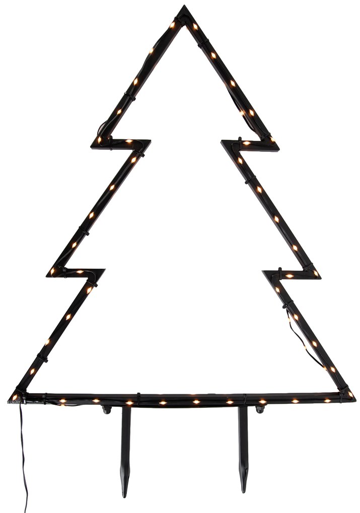 Holofote de Árvore de Natal Preto 71cm incl. LED IP44 - Kas
