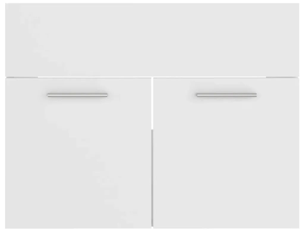 Conjunto de móveis de casa de banho derivados madeira branco