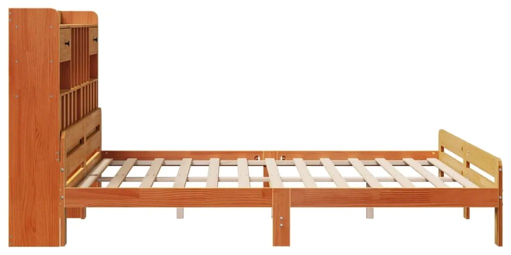 Cama com estante sem colchão 180x200 cm pinho maciço