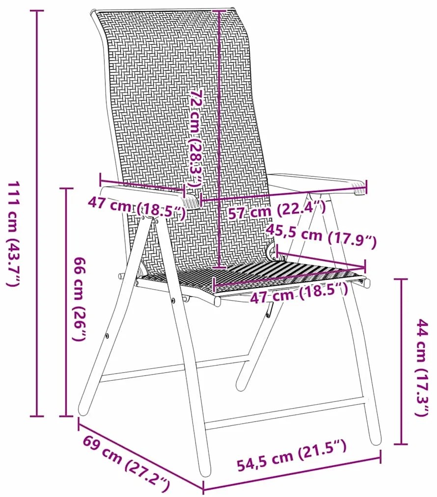 Conjunto de Jantar de Jardim 5 Peças Preto de Rattan Sintético