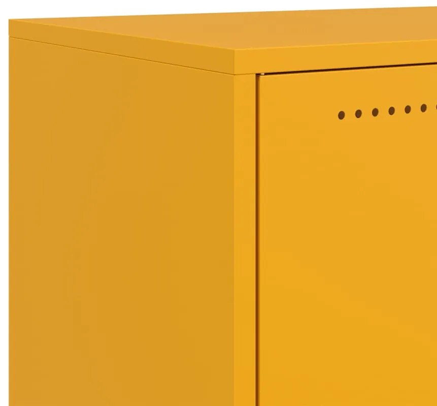Móvel de TV 68x39x43,5 cm aço amarelo mostarda