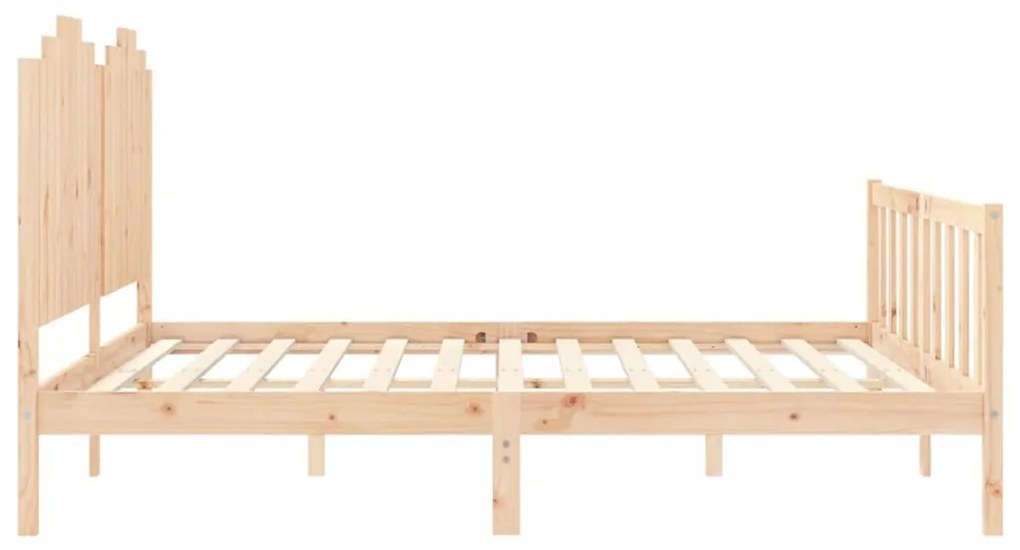 Estrutura de cama com cabeceira 180x200 cm madeira maciça