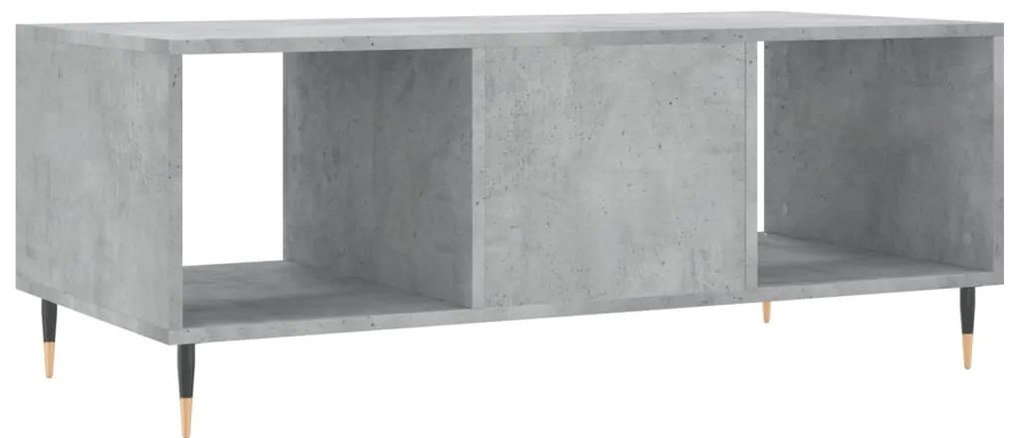 Mesa de centro 102x50x40 cm madeira processada cinza cimento