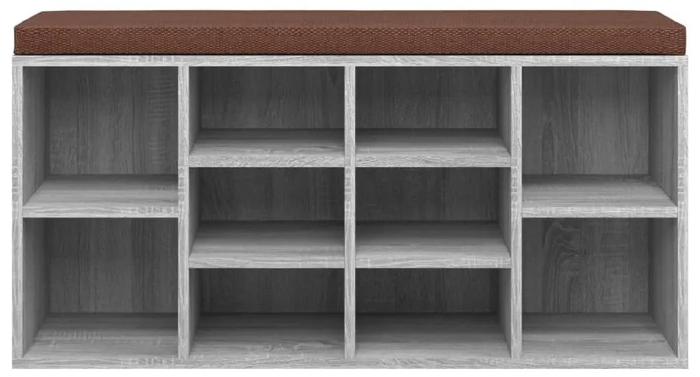 Banco sapateira 103x30x48 cm derivados madeira cinzento sonoma