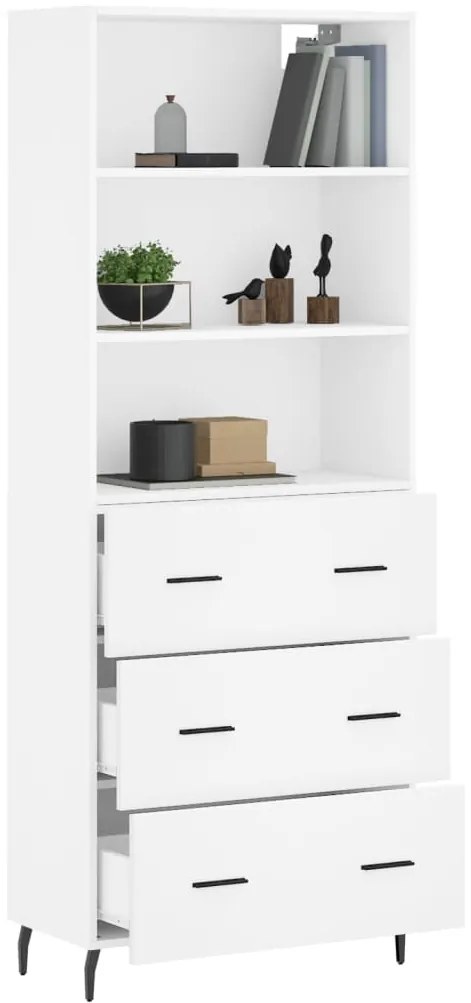 Armário alto 69,5x34x180 cm derivados de madeira branco