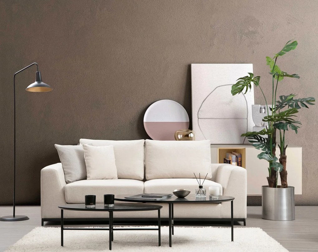 Sofá de 2 Lugares Line – Bege – 201 cm x 102 cm x 84 cm