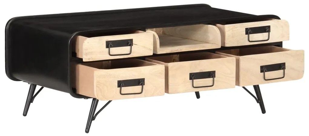 Mesa de centro 100x50x40 cm madeira de mangueira maciça