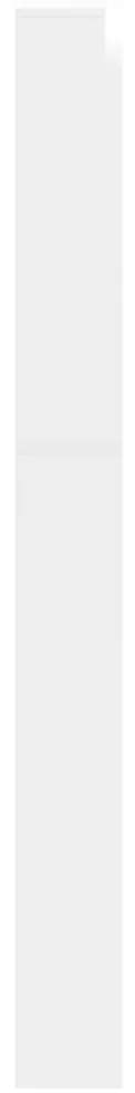 Sapateira c/espelho 5 divisórias 63x17x169,5cm branco brilhante