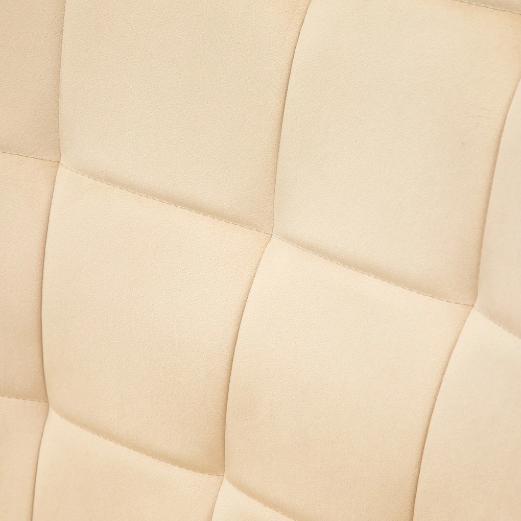HOMCOM Poltrona Individual com Otomana Estofada em Veludo Poltrona de Sala de Estar com Encosto Alto Apoio para os Braços para Dormitório Escritório Carga Máxima 150kg 72x80x99cm Bege