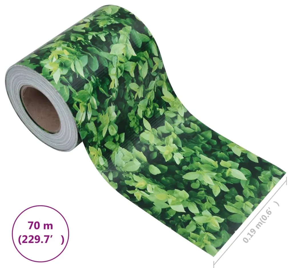 Painel de privacidade para jardim 70x0,19 m PVC verde