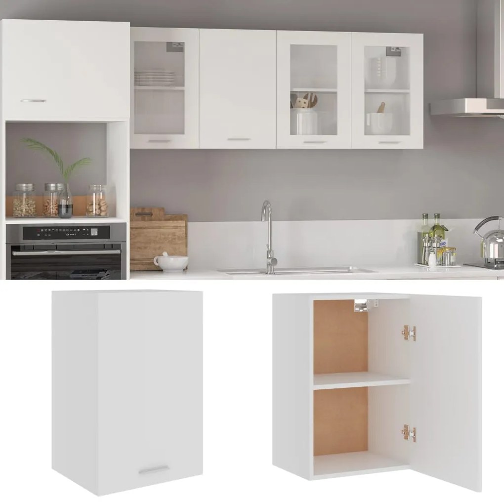 801252 vidaXL Armário de parede 39,5x31x60 cm contraplacado branco