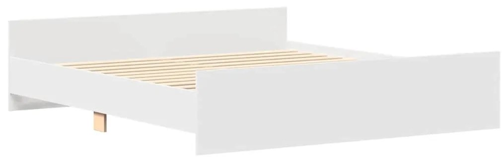 Estrutura de cama com cabeceira e apoio pés 160x200 cm branco