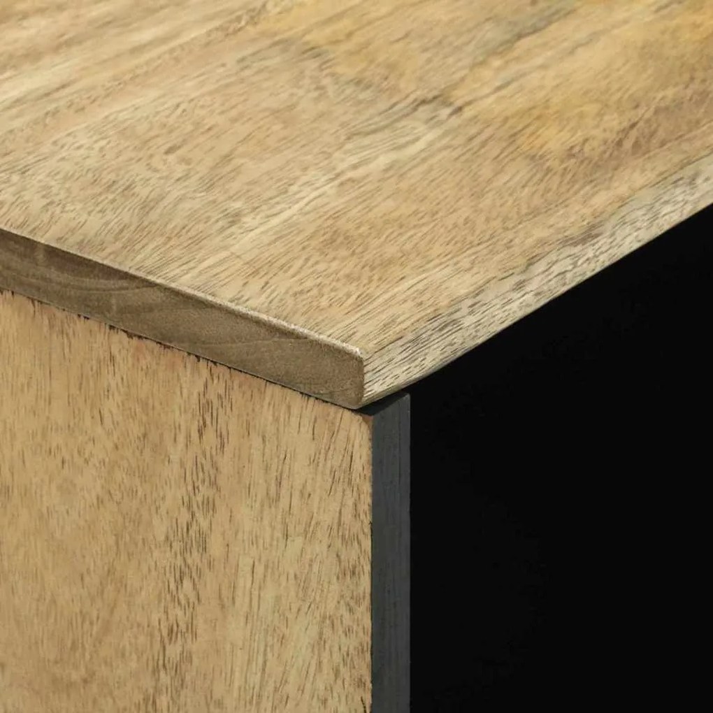 Buffet – 80x33.5x75 cm, Feito de Madeira Sólida de Mogno