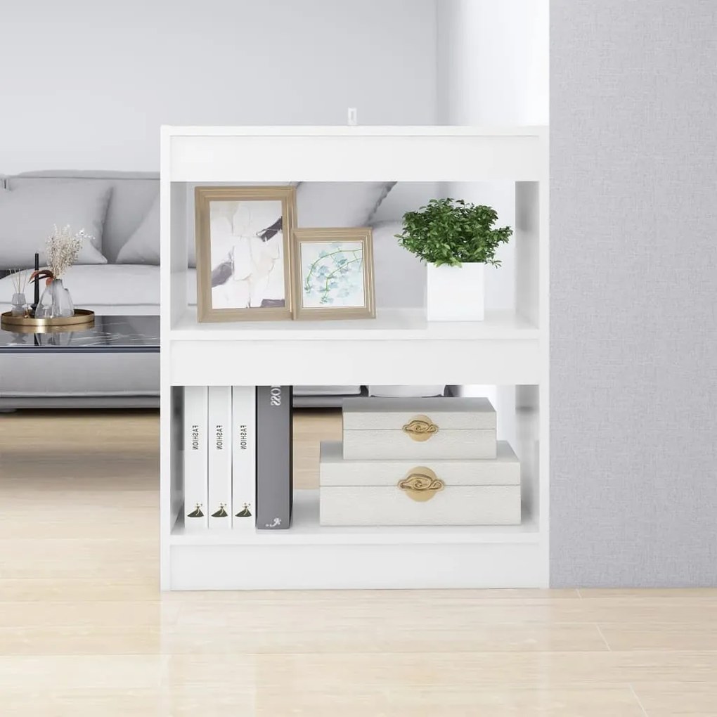 vidaXL Estante/divisória 60x30x72 cm branco brilhante