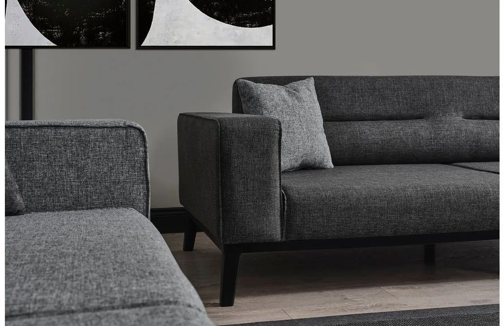 Sofá-cama de 3 Lugares Bali – Antracite – 222 cm x 92 cm x 74 cm