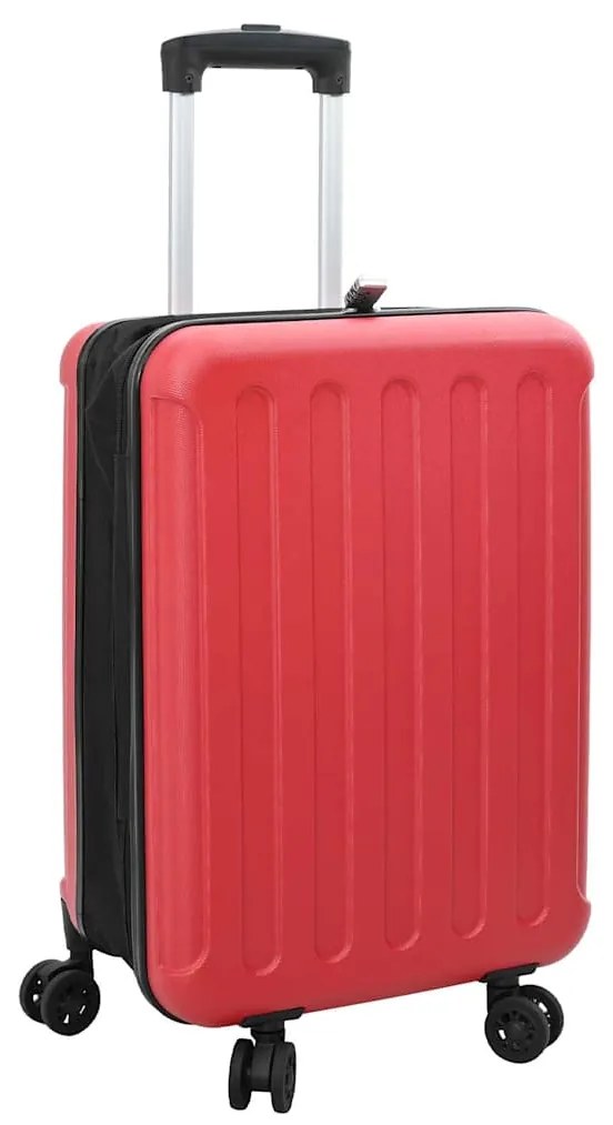 vidaXL Mala com bloqueio Vermelho 34 x 23 x 55.5 cm Plástico ABS
