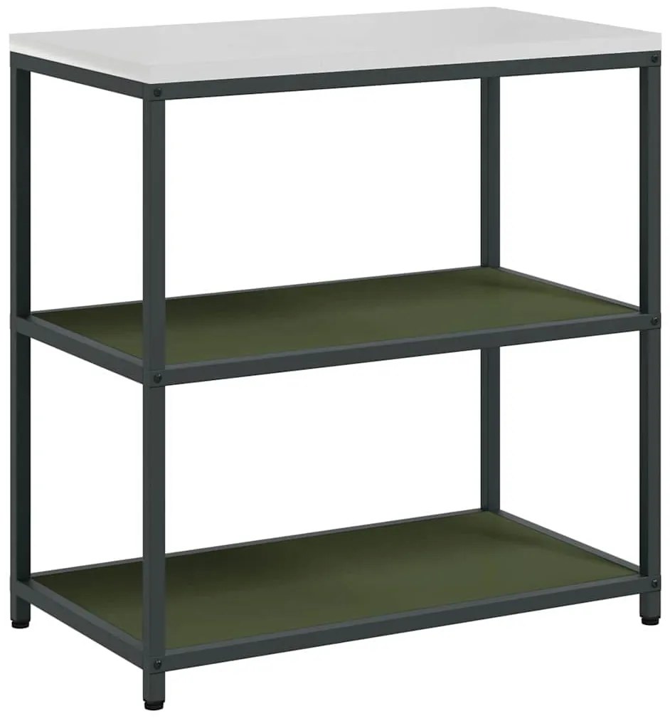 Conjunto de Armazenamento de Cozinha 3 pcs Verde Oliva