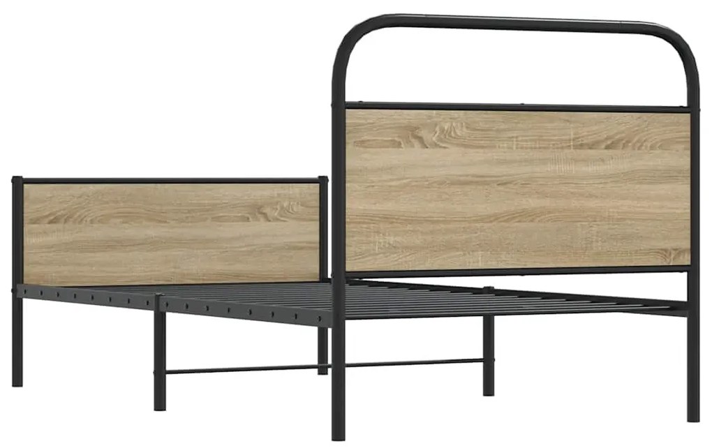 Estrutura cama s/ colchão derivados de madeira carvalho sonoma