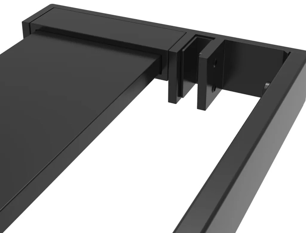 Prateleira duche p/ divisória chuveiro 100 cm alumínio preto
