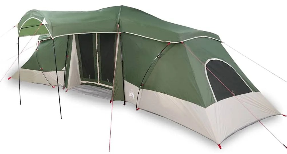 Tenda Familiar com Janelas em Cúpula Verde pra 6 Pessoas, Impermeável