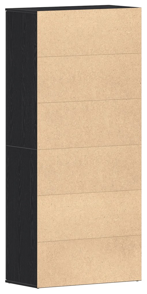 Armário de Sapatos Carvalho Negro 80x39x180 cm Madeira de Engenharia