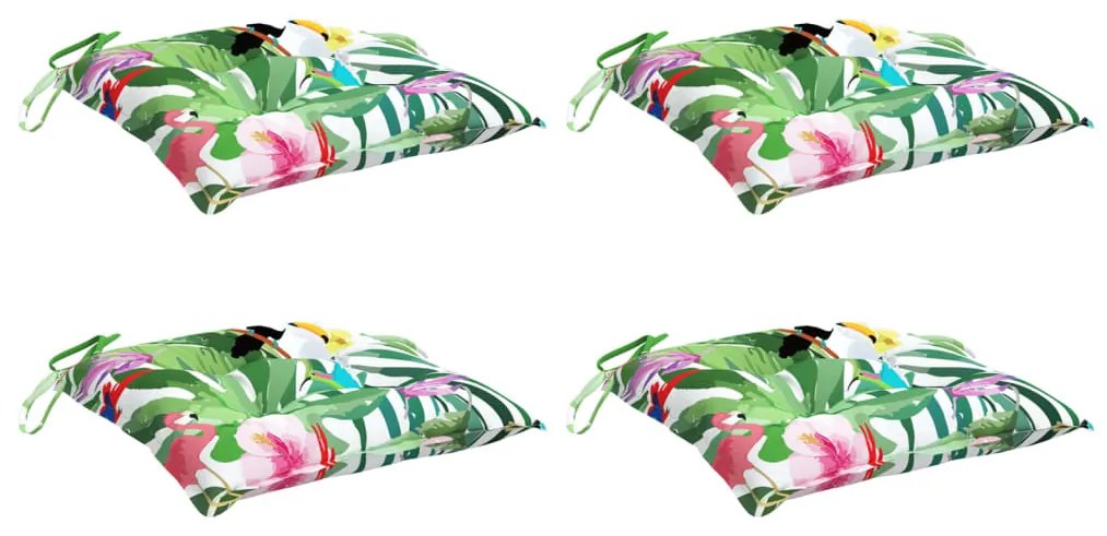 Almofadões p/ cadeira 4 pcs tecido oxford multicor