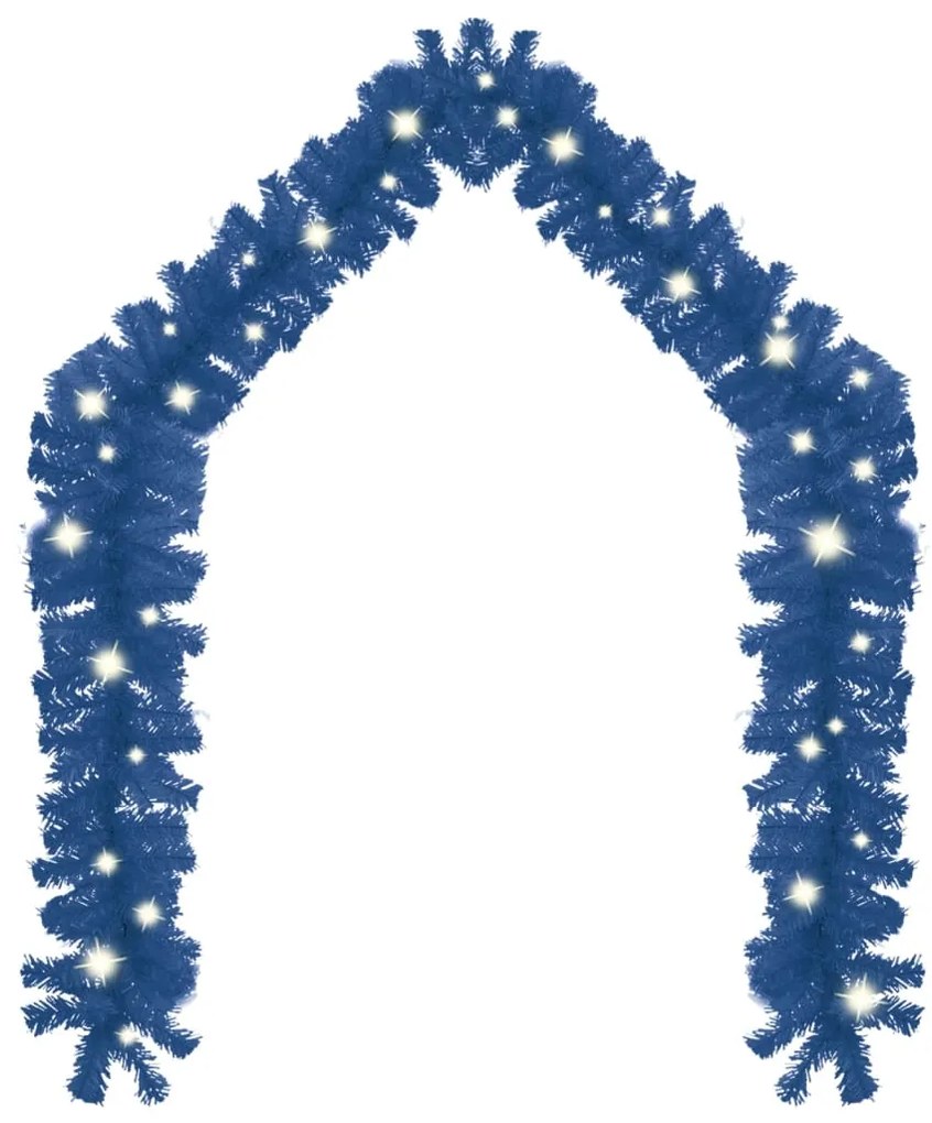 Grinalda de Natal com luzes LED 20 m azul