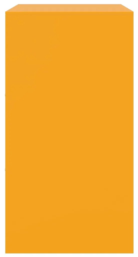 Aparador 67x39x73 cm aço amarelo mostarda