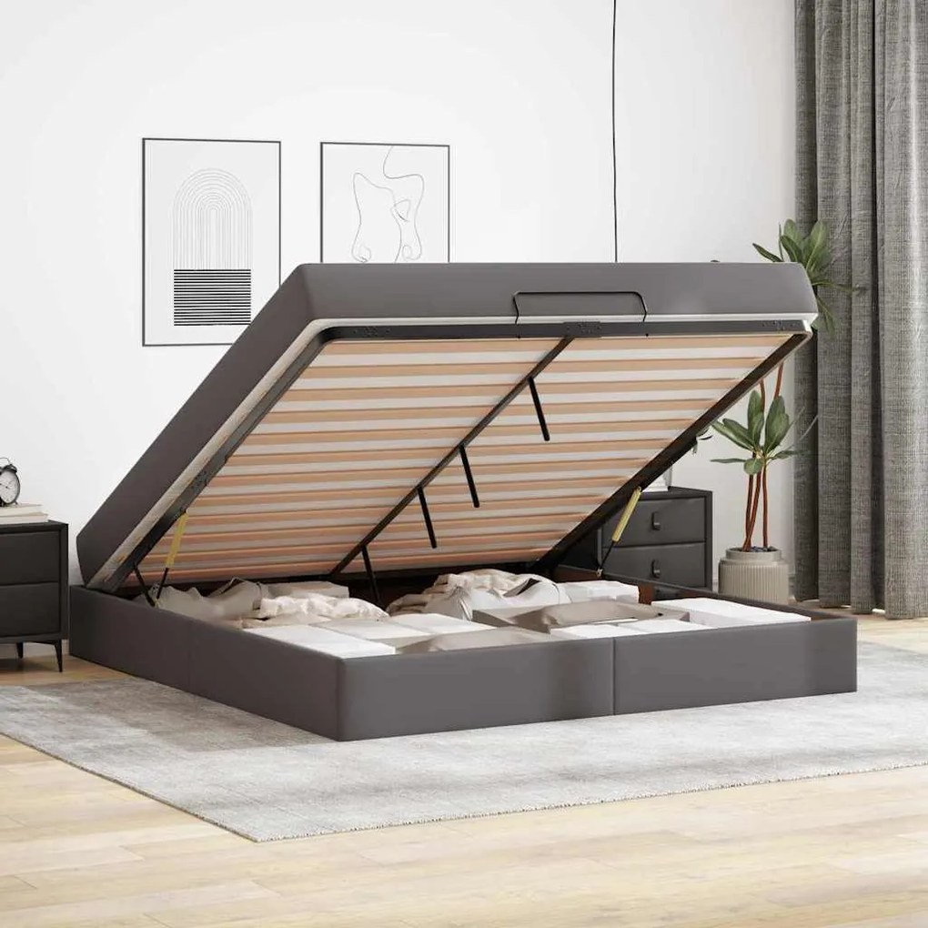 Estrutura de cama com colchão Outros Cinzeto 180 x 200 cm