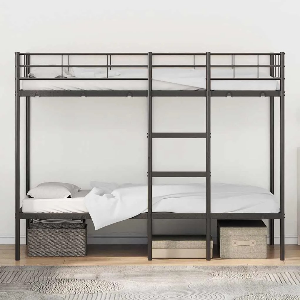 Beliche sem colchão 90x190 cm aço preto
