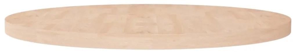 vidaXL Tampo de mesa redondo Ø90x4 cm carvalho maciço não tratado