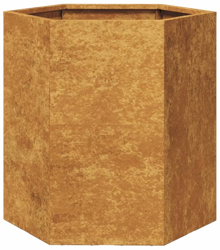 Vasos floreiras jardim hexagonal 46x40x45cm resistência ao aço