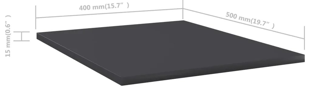 Prateleiras para estante 8 pcs derivados de madeira cinza