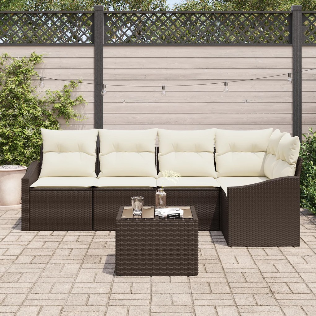 Conjunto de Jantar de Jardim 5 Peças com Almofadas Cinza Rattan PE