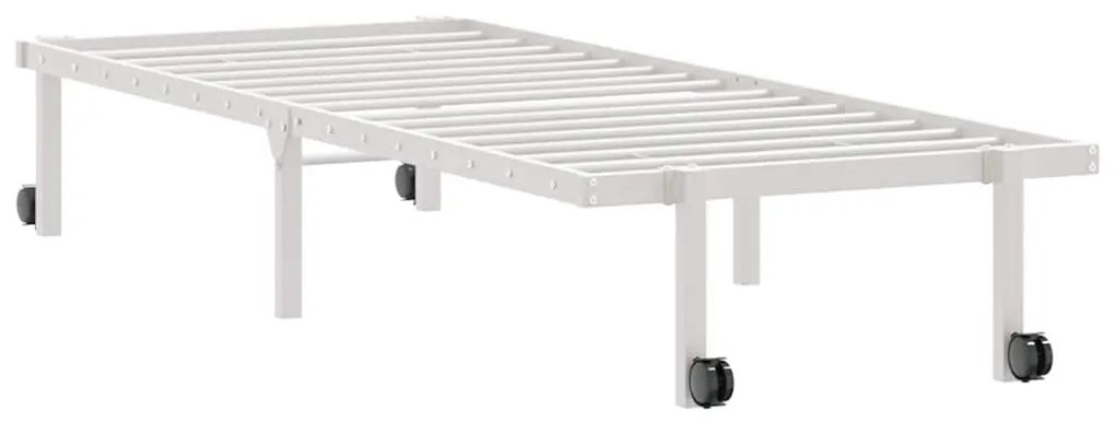 Estrutura de cama sem colchão Dobrável 80x200 cm aço branco