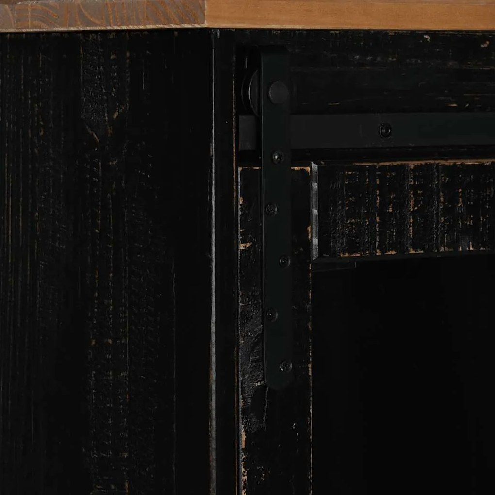 Aparador HALDEN 2 portas de correr 112x40x80 cm Madeira maciça