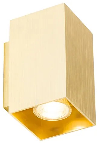 Candeeiro de parede moderno dourado quadrado 2 luzes - Sandy